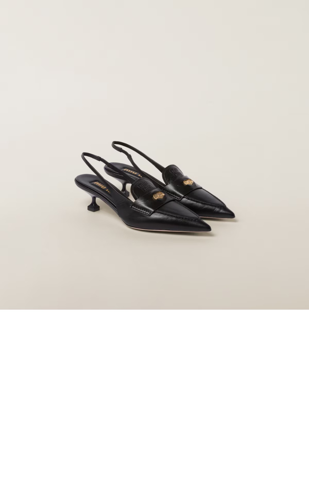 가죽 슬링백 5D901D > Pumps - 펌프스