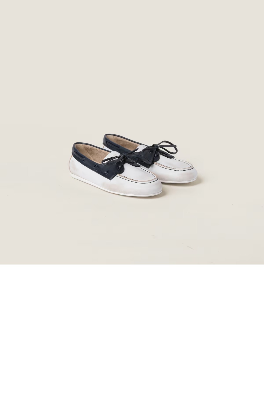 안감 없는 블리치드 투톤 가죽 로퍼 5D123E > Loafers and lace-ups - 로퍼 및 레이스업