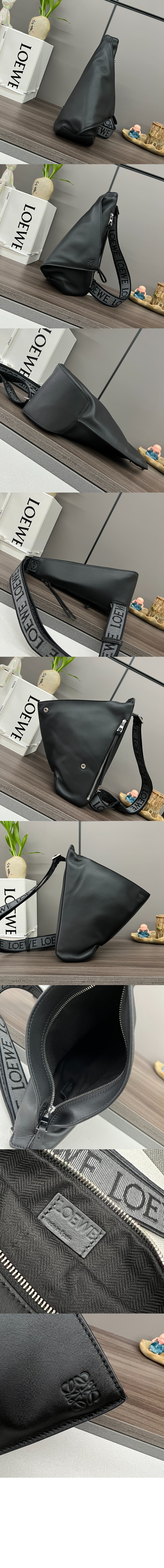 안톤 슬링 백 - 유연한 스무스 카프스킨 & 자카드 > Anton - 안톤