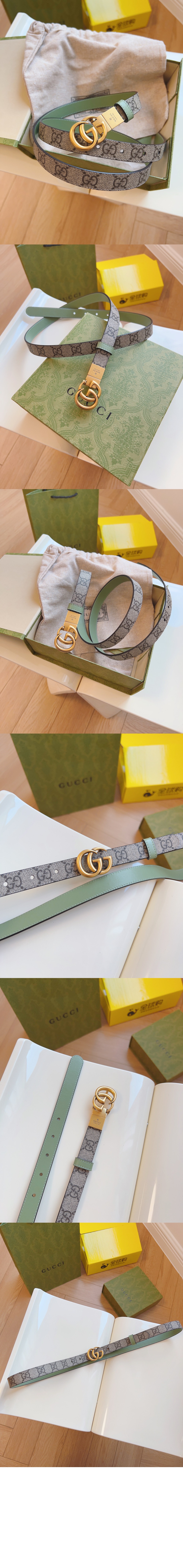 더블 G 버클 슬림 벨트 659418 > 구찌