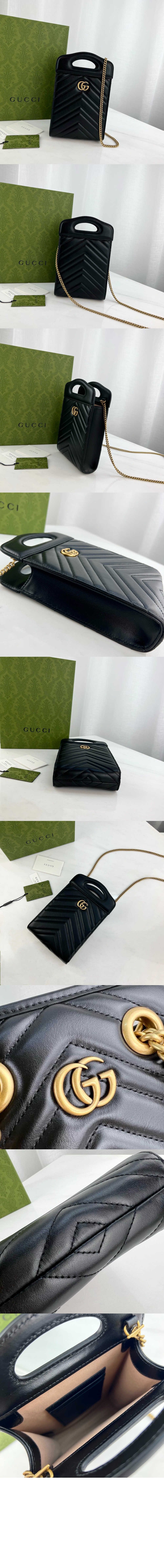 GG 마몽 탑 핸들 미니백 699756 > GG Marmont - GG 마몽