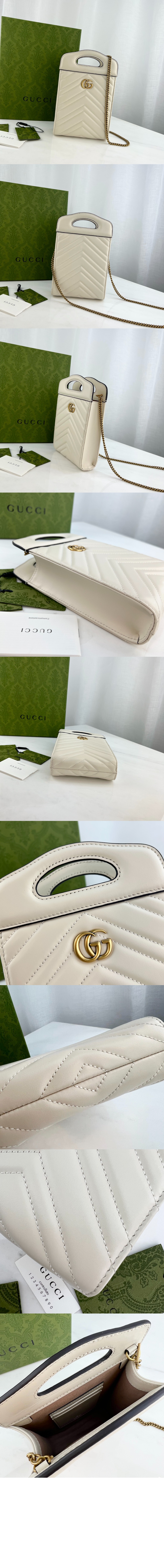 GG 마몽 탑 핸들 미니백 699756 > GG Marmont - GG 마몽