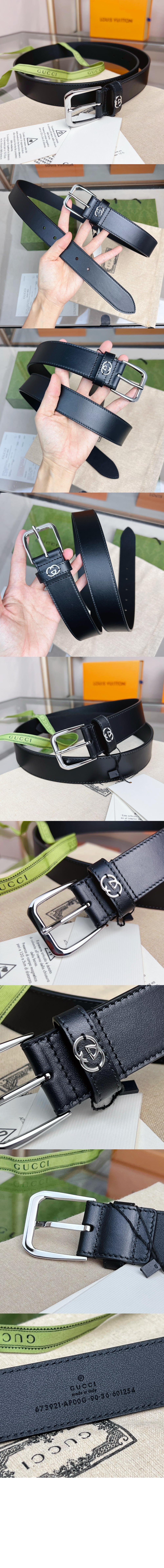 스퀘어 버클 인터로킹 G 벨트 673921 > 구찌