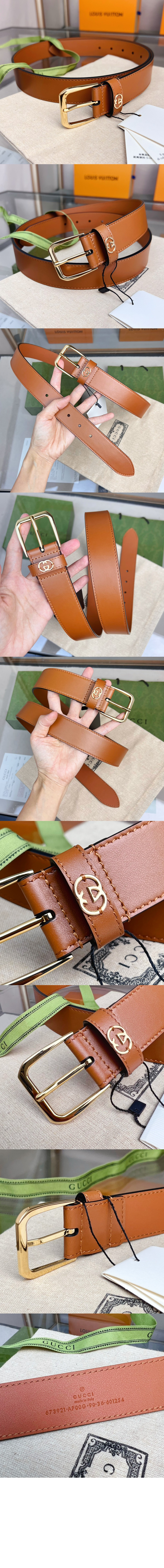 스퀘어 버클 인터로킹 G 벨트 673921 > 구찌