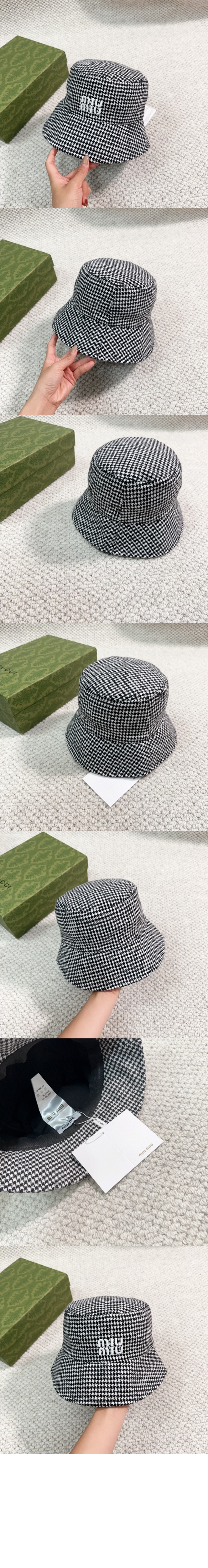 로고 자수 버킷햇 5HC196 > 미우미우