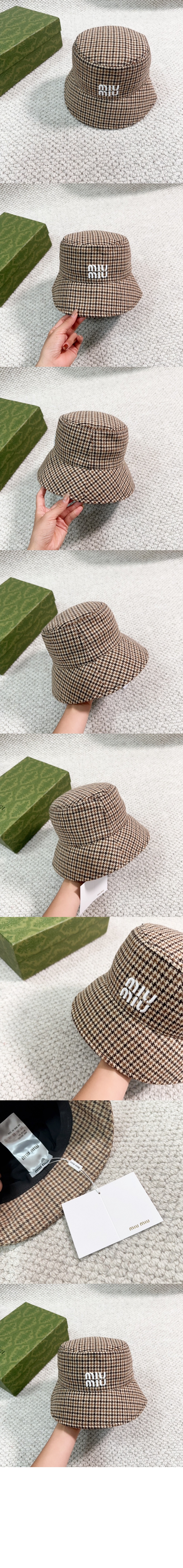 로고 자수 버킷햇 5HC196 > 미우미우