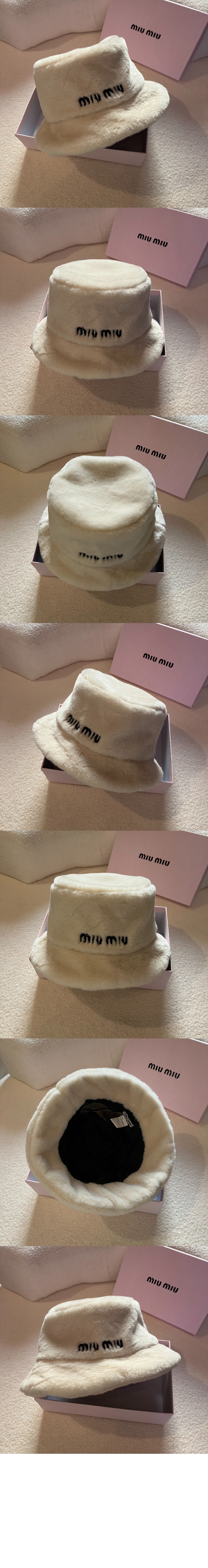 로고 자수 버킷햇 5HC178 > 미우미우