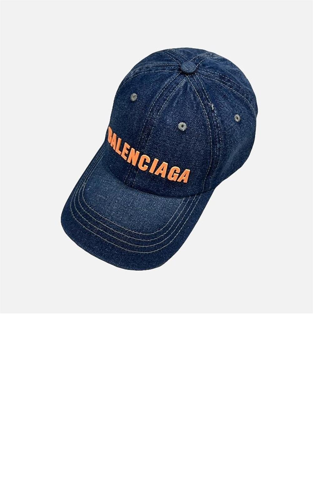 입체 로고 데님 베이스볼 캡 642847 > 발렌시아가