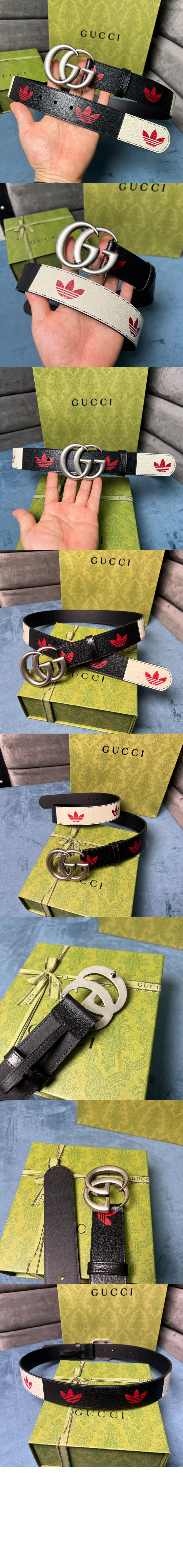 아디다스 x 구찌 트레포일 벨트 406831 > 구찌