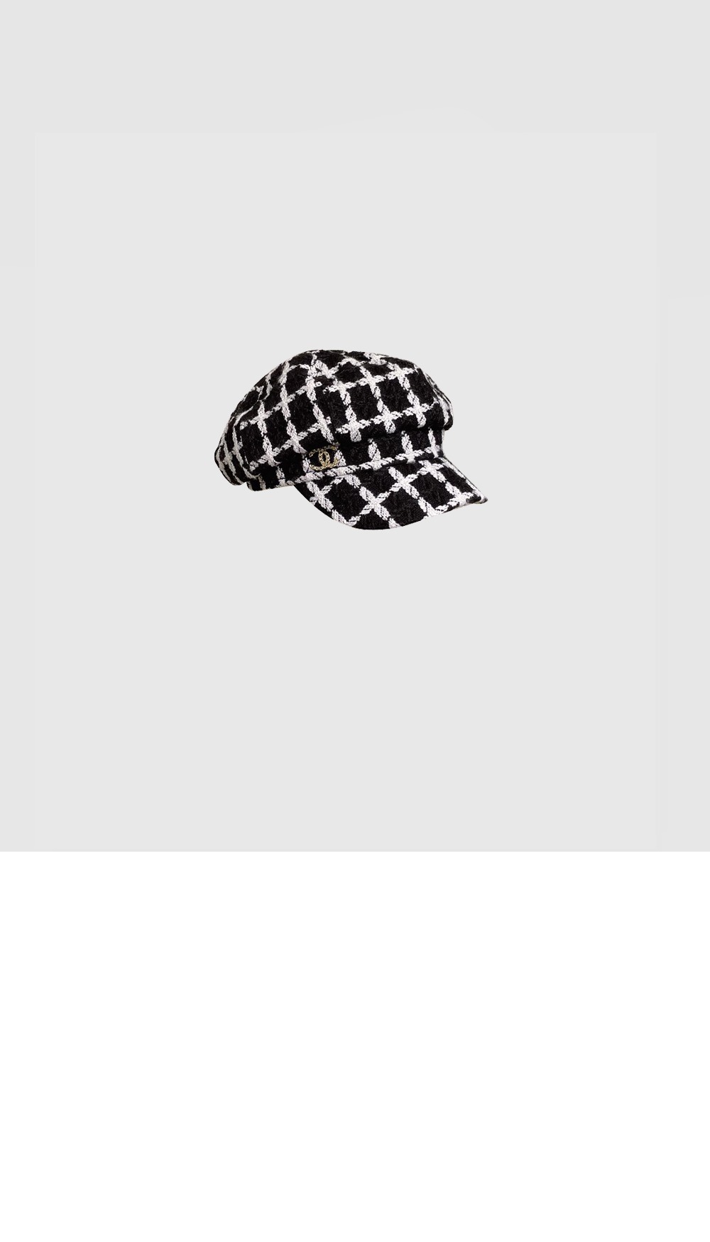 울 트위드 팔각모자 AA8913 > 샤넬