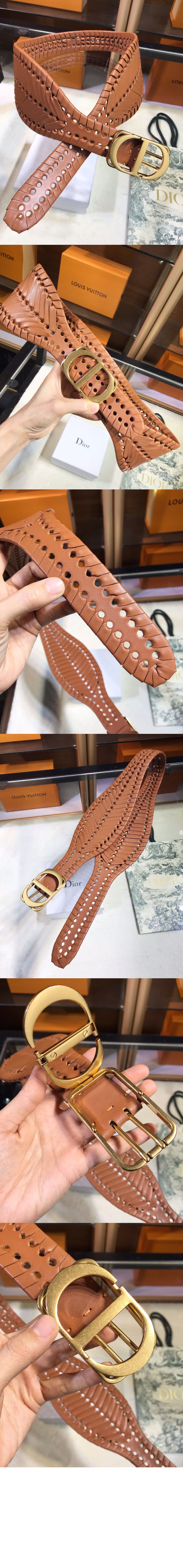 레터 로고 매끈한 버클 벨트 B0047 > 디올