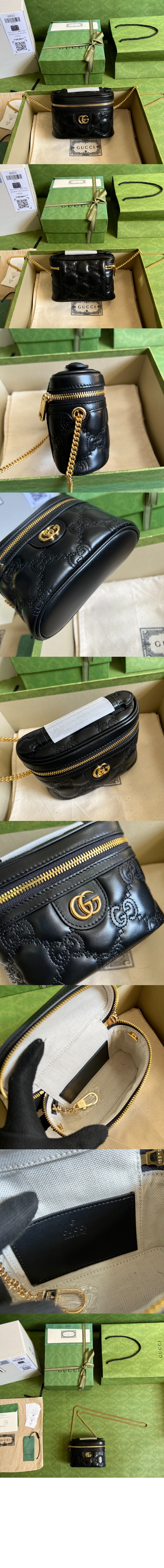 GG 마틀라세 탑 핸들 미니백 723770 > Matlase - 마틀라세