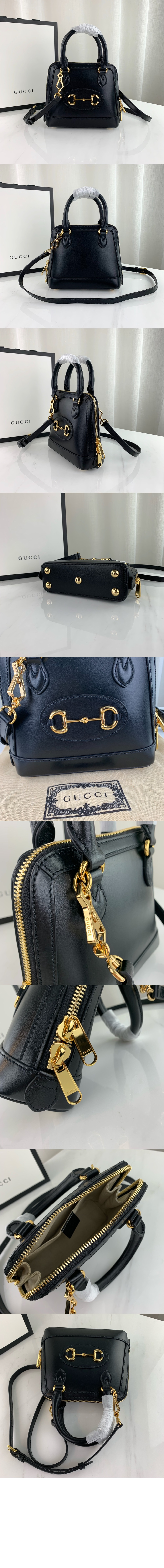 홀스빗 1955 미니 탑핸들백 레더 640716 > Horsebit 1955 - 홀스빗 1955