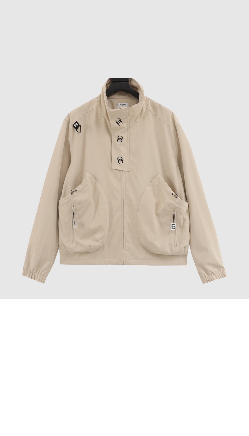 로고 쇼트 코트 > 샤넬