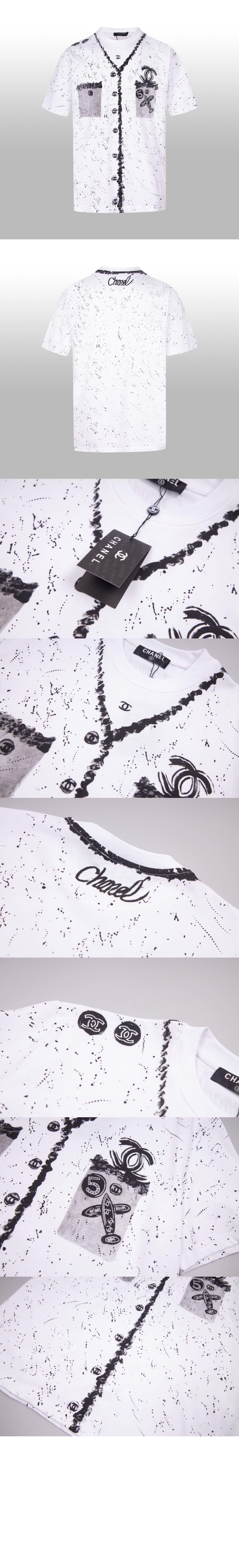 로고 쇼트 코트 > 샤넬