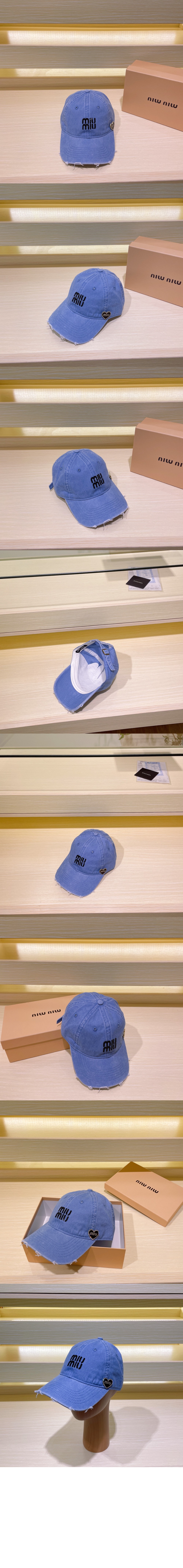 데님 베이스볼 캡 5HC993 > 미우미우