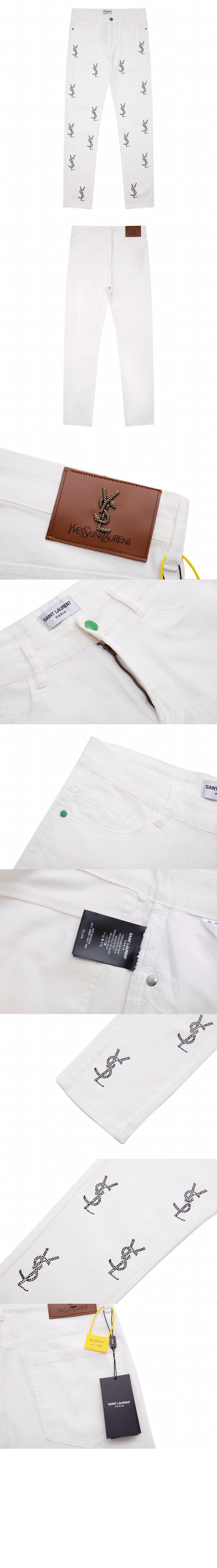 로고 캐주얼 바지 > 생로랑