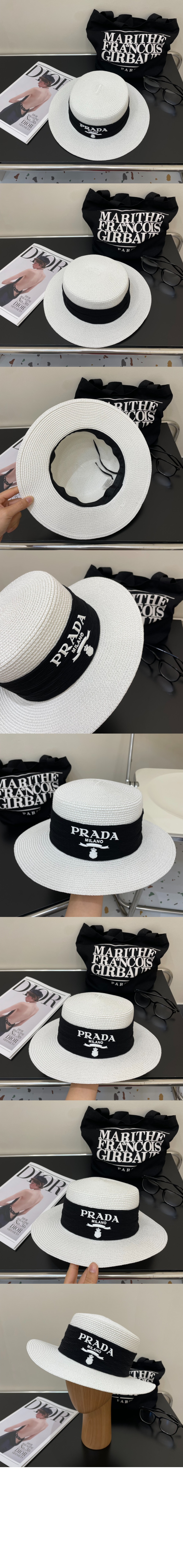 밀짚모자 선캡 2HC745 > 프라다
