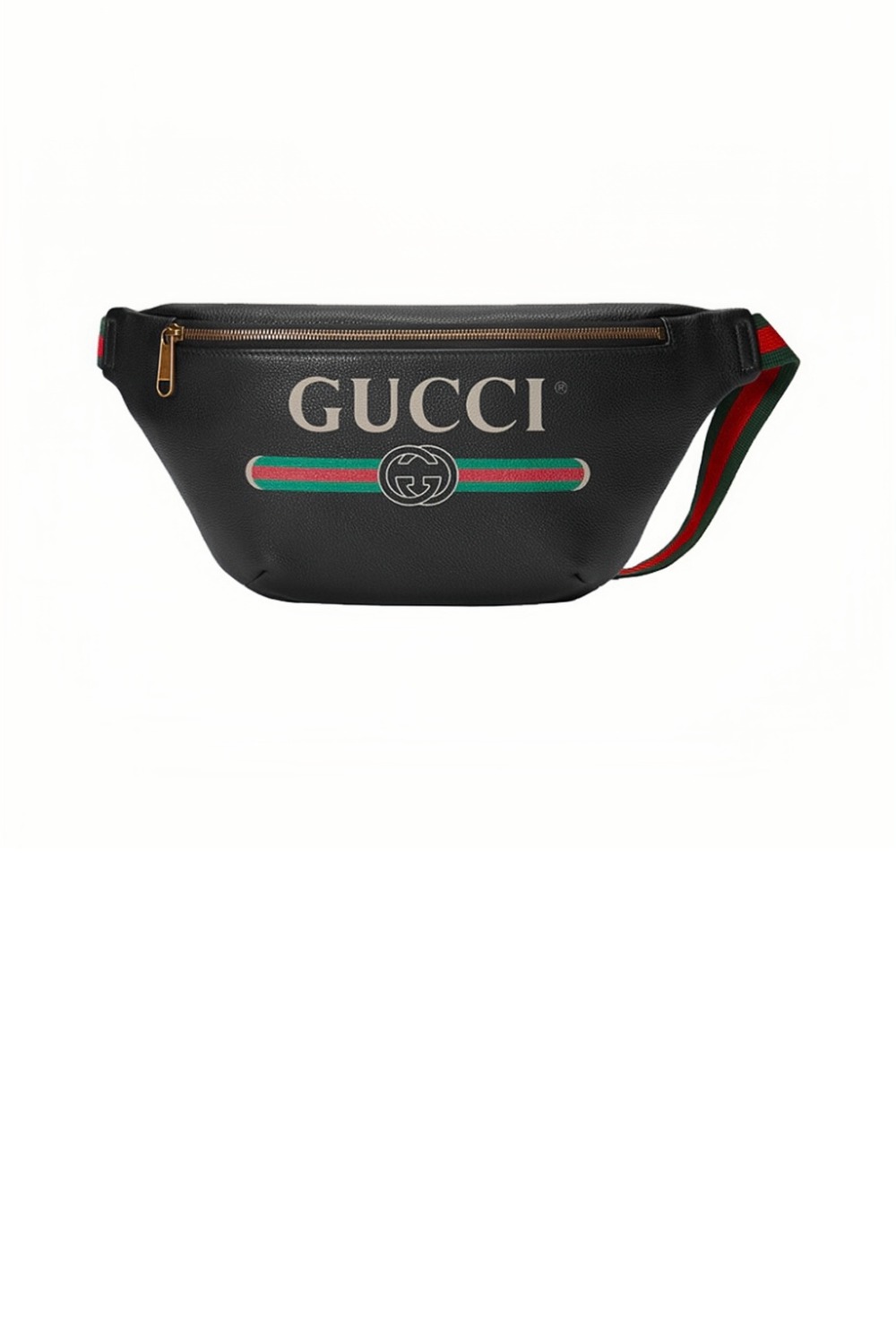 라지 프린트 레더 벨트백‎ 493869 > GG Belt Bag - GG 벨트백