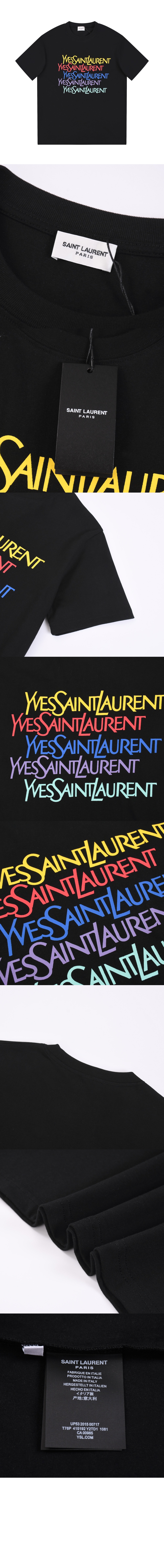 로고 프린트 반팔 > 생로랑