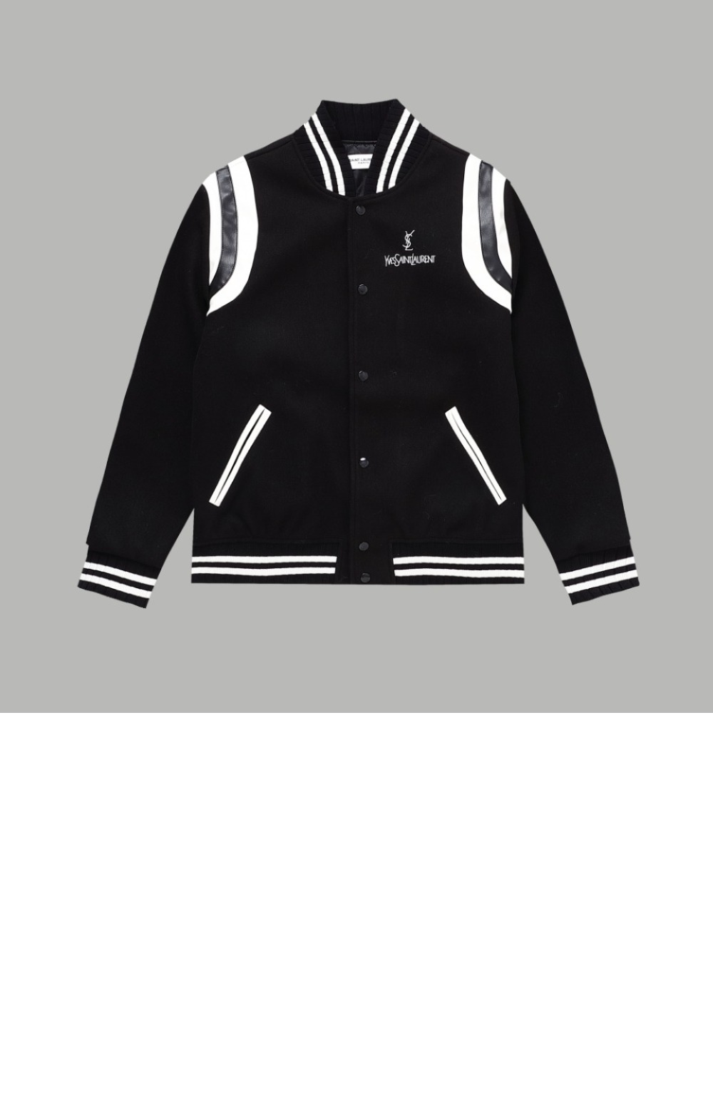 로고 쇼트 코트 > 생로랑