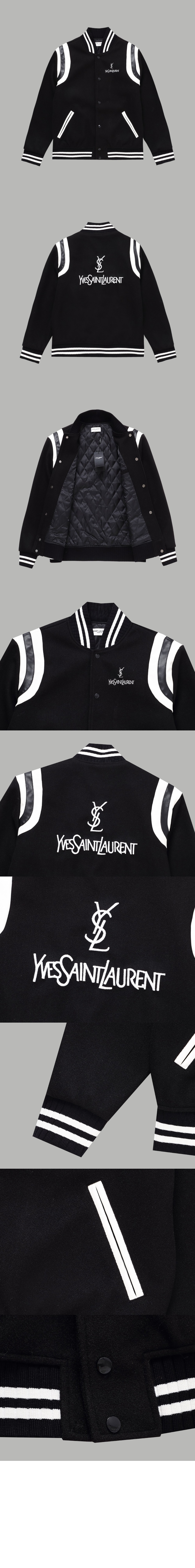 로고 쇼트 코트 > 생로랑