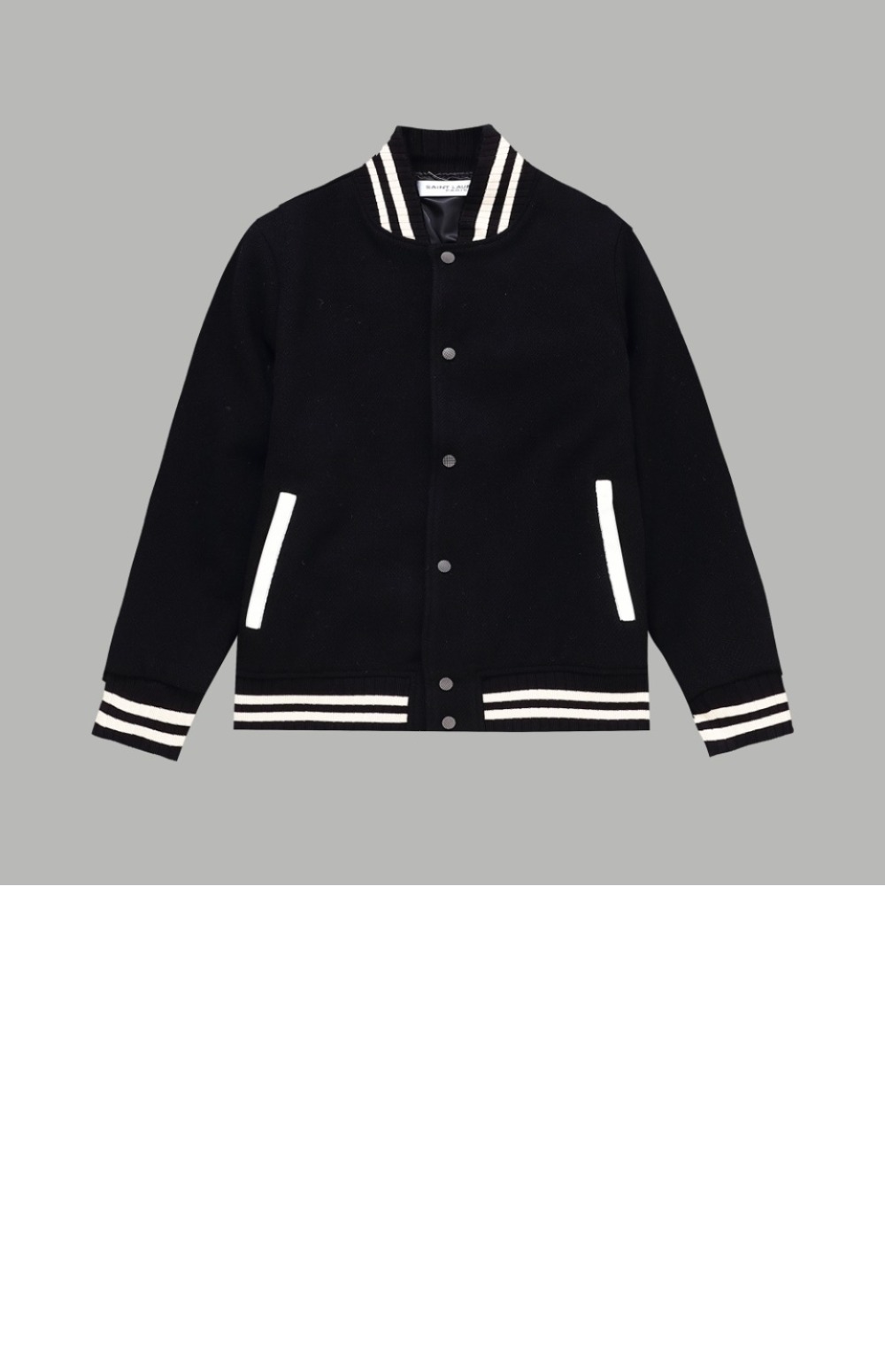 로고 쇼트 코트 > 생로랑