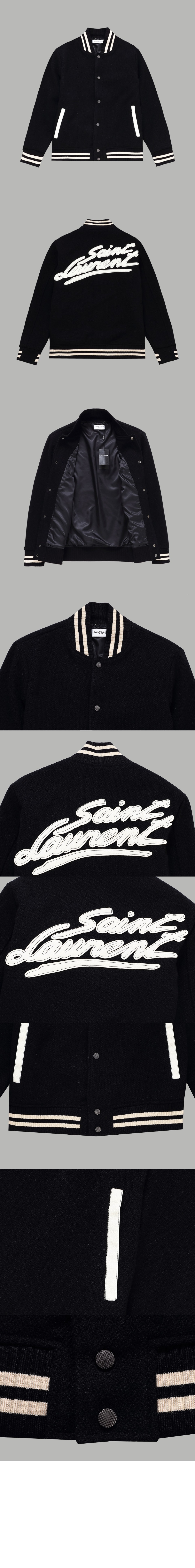 로고 쇼트 코트 > 생로랑