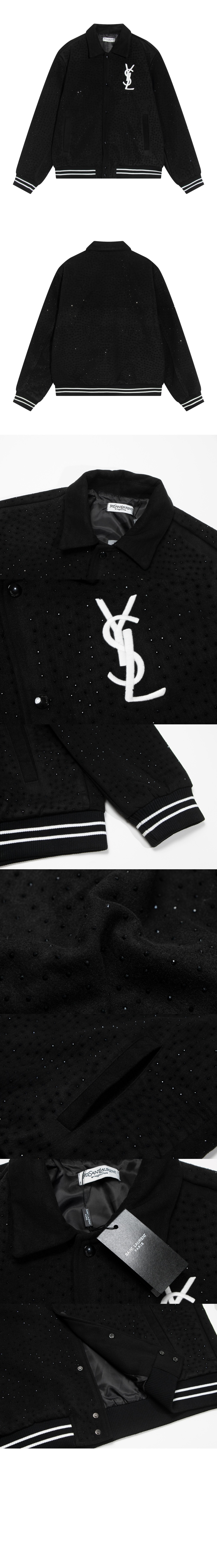 로고 쇼트 코트 > 생로랑