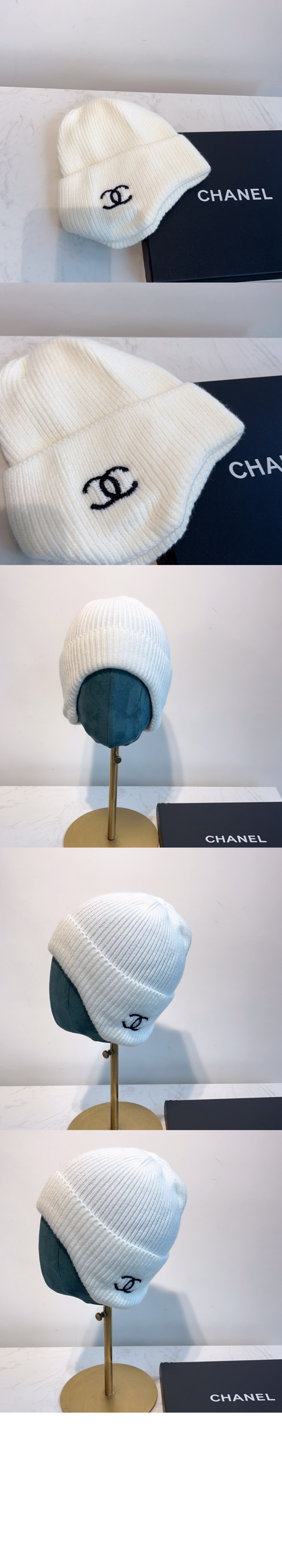자수 니트 귀달이 모자 AA5997 > 샤넬