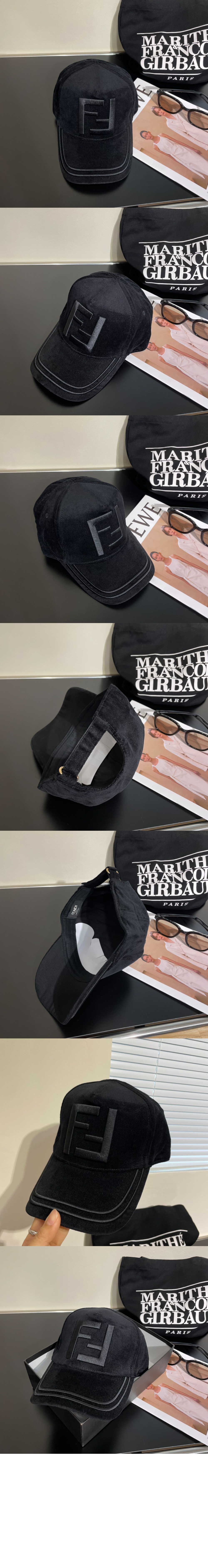 벨벳 베이스볼 캡 FXQ167 > 펜디