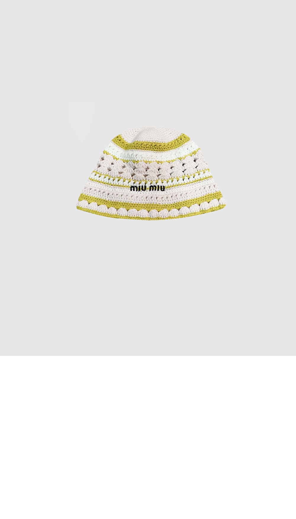 니트 스트라이프 캡 5HC697 > 미우미우
