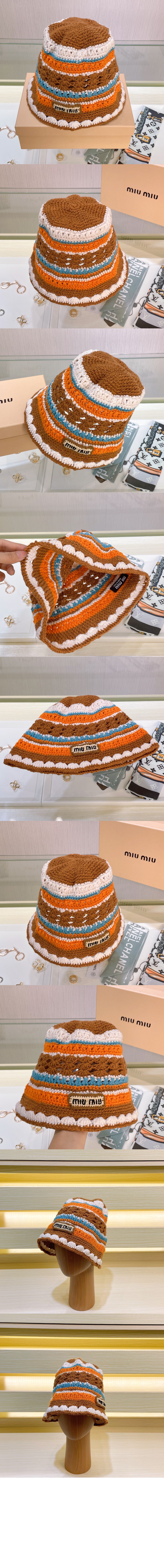 니트 스트라이프 캡 5HC754 > 미우미우