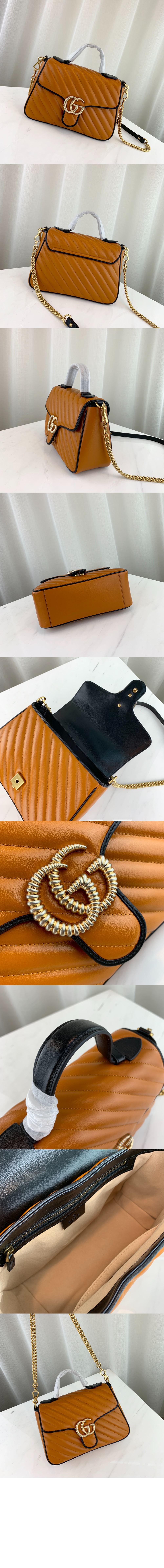 GG마몽 탑핸들 숄더백 498110 > GG Marmont - GG 마몽