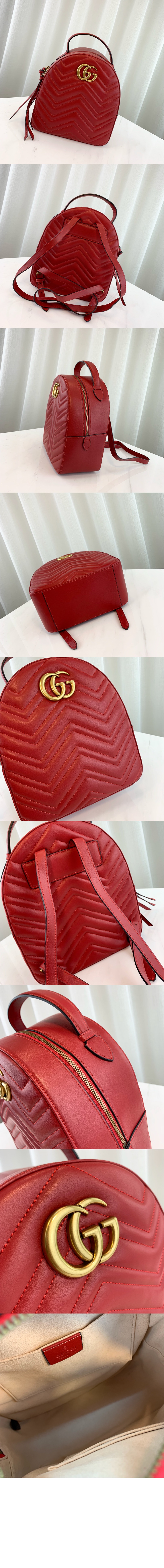 GG 마몽 마틀라세 레더 백팩 476671 > GG Marmont - GG 마몽