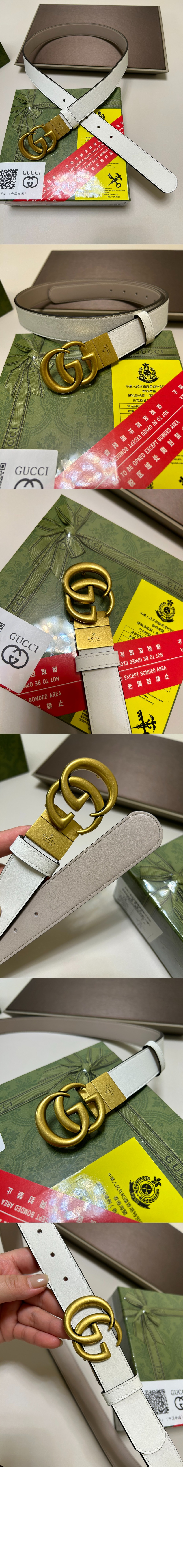 GG 마몽 리버시블 씬 벨트 659418 > 구찌