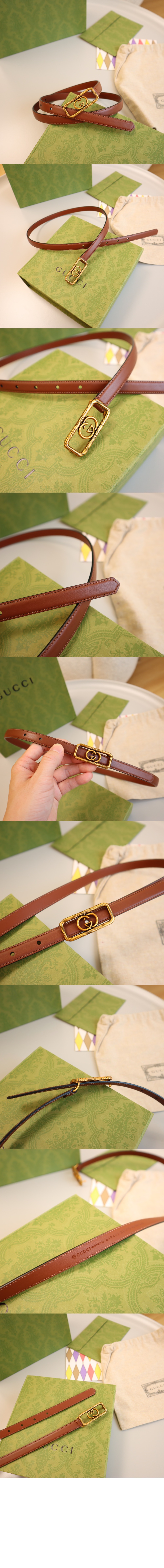 GG 슬림핏 벨트 751556 > 구찌