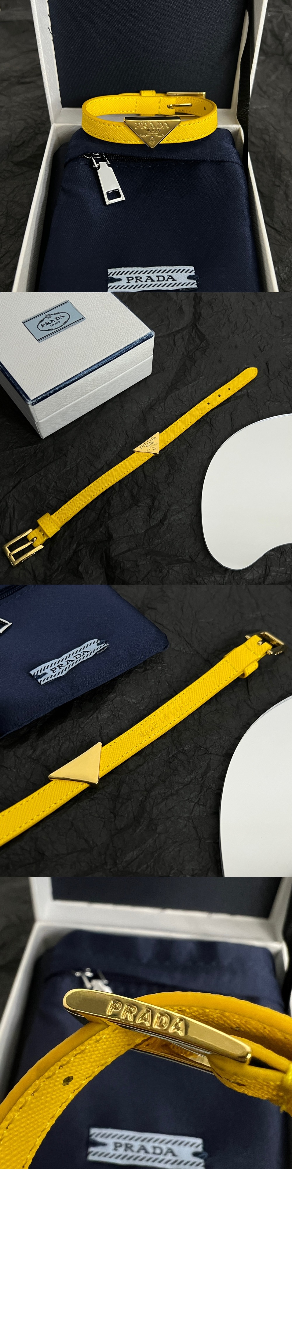 사피아노 가죽 브레이슬릿 1IB341 > 프라다