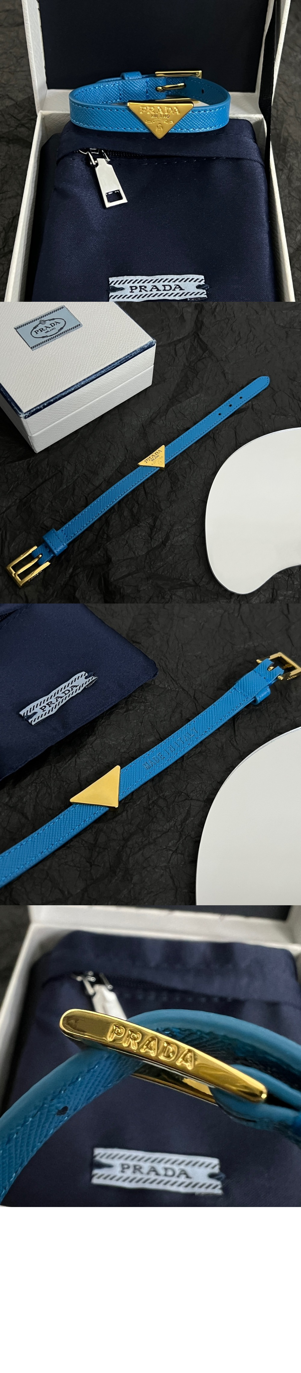 사피아노 가죽 브레이슬릿 1IB341 > 프라다