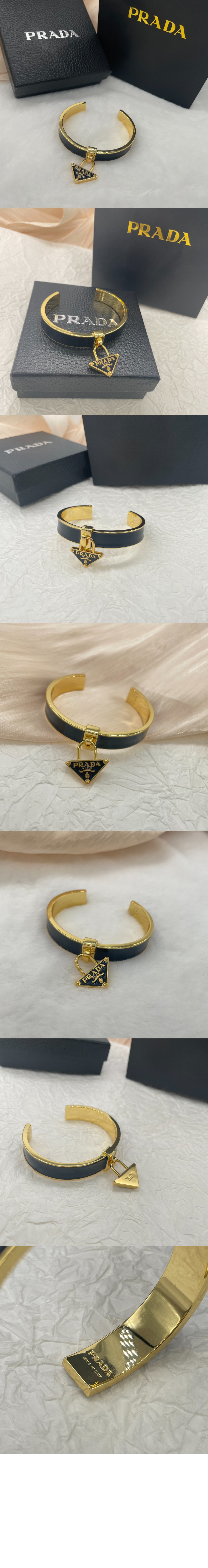 트라이앵글 에나멜 메탈 팔찌 1IB440 > 프라다