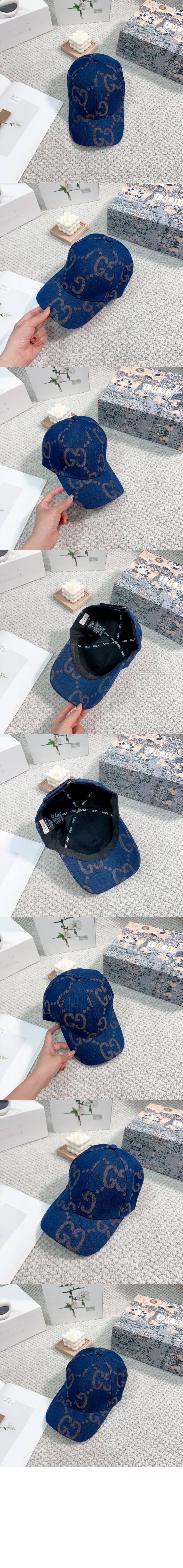 GG 데님 베이스볼 캡 656205 > 구찌