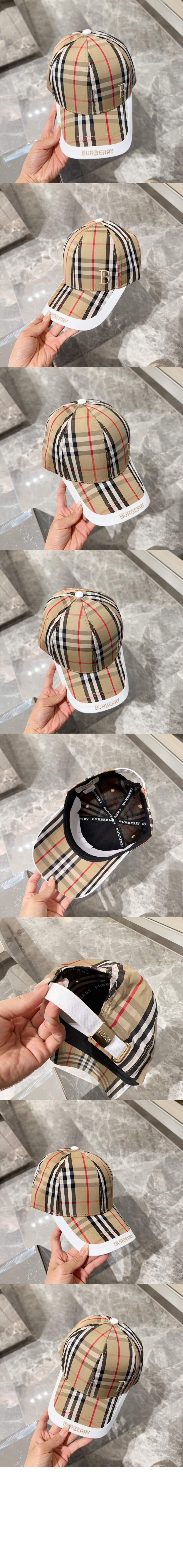 빈티지 체크 베이스볼 캡 8015221 > 버버리