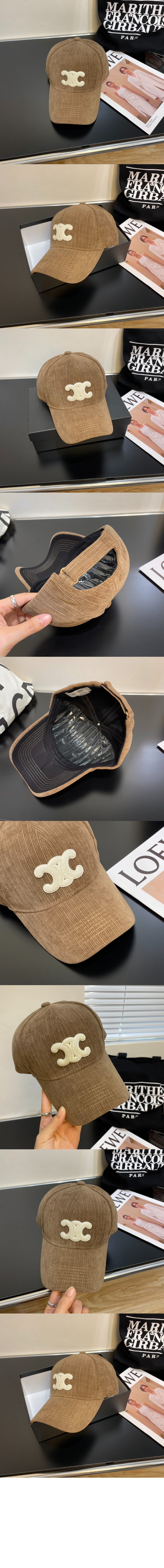 코듀로이 자수 베이스볼 캡 2A13B7 > 셀린느