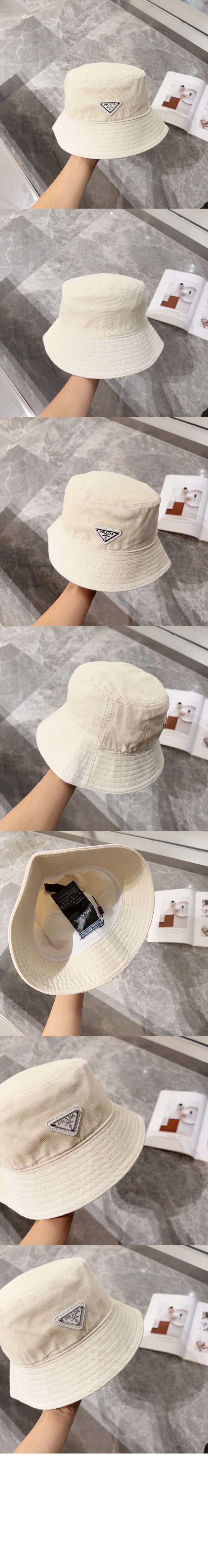 코듀로이 자수 벙거지 1HC257 > 프라다