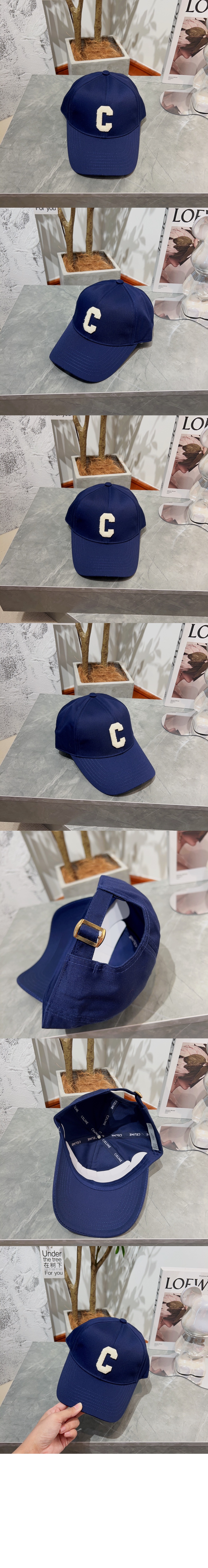 코튼 이니셜 베이스볼 캡 2AUY89 > 셀린느