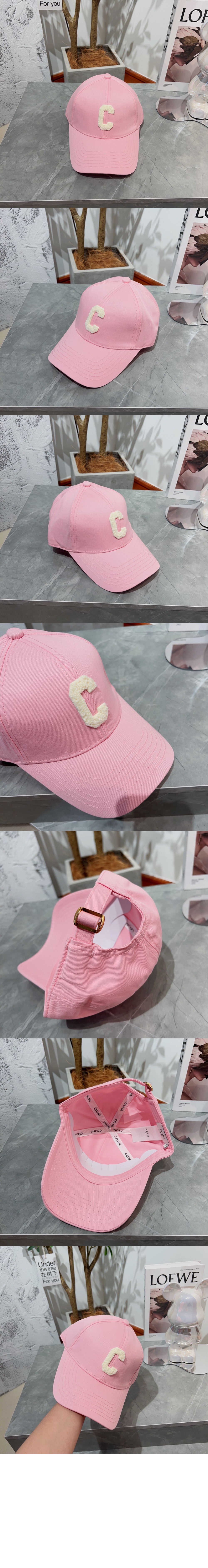 코튼 이니셜 베이스볼 캡 2AUY89 > 셀린느