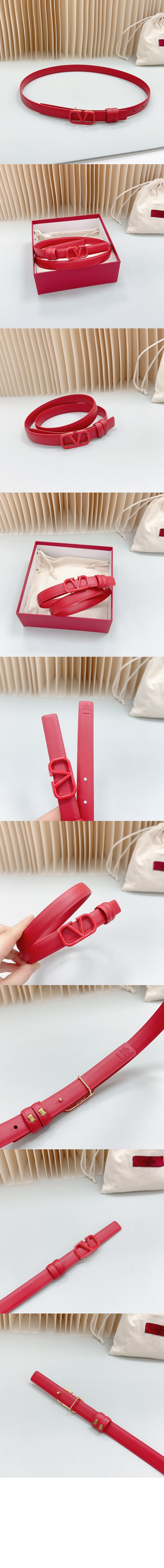 브이로고 시그니처 유광 송아지 가죽 벨트 > 발렌티노