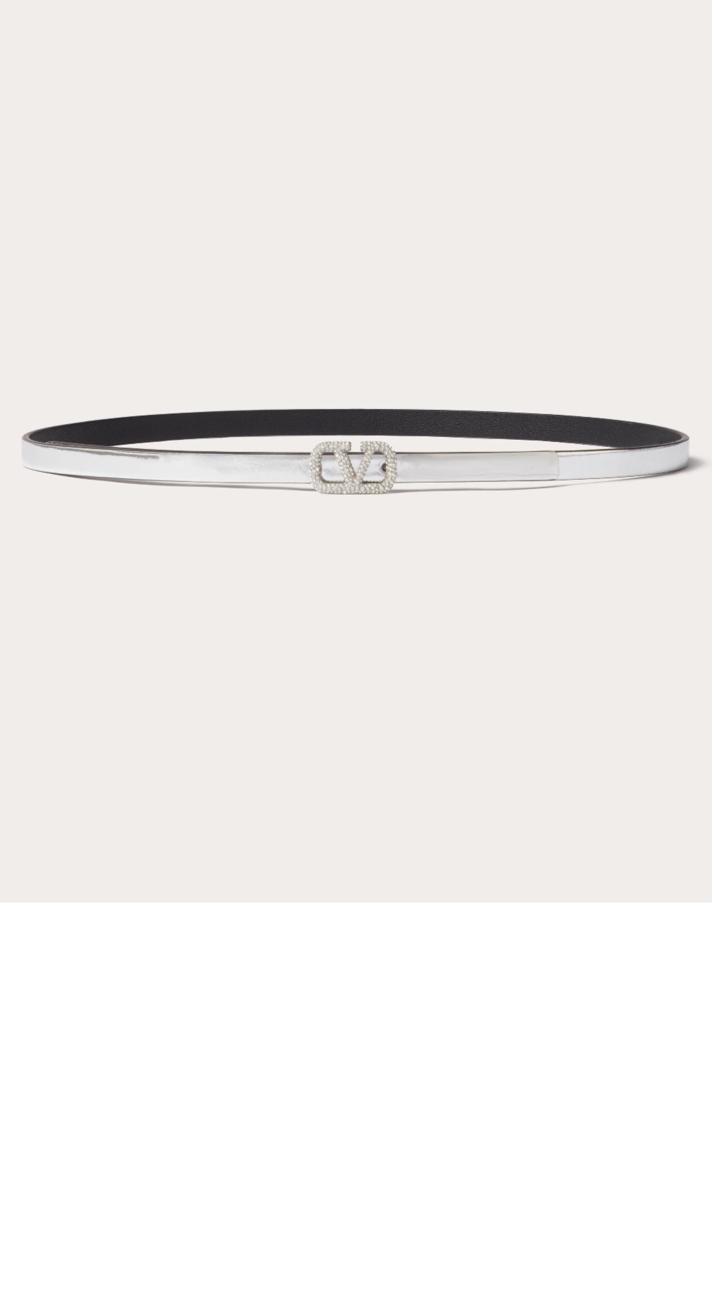 브이로고 시그니처 미러 이펙트 송아지 가죽 벨트 > 발렌티노