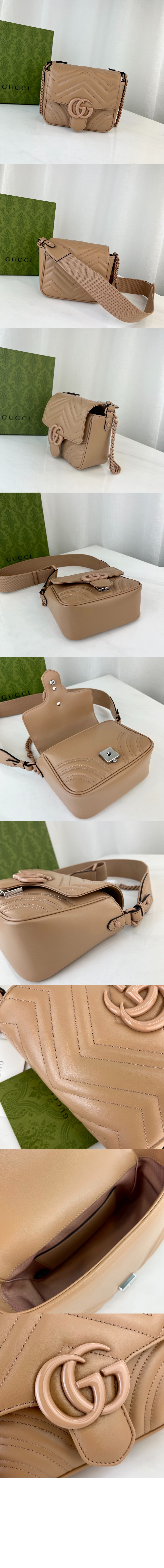 GG 마몽 마틀라세 숄더백 739681 > GG Marmont - GG 마몽