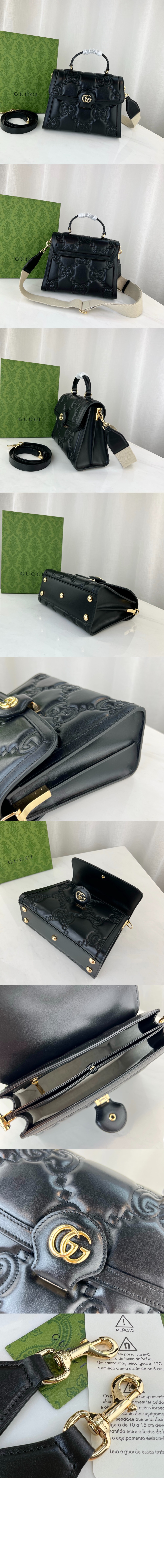 GG 마틀라세 레더 핸드백 736877 > Matlase - 마틀라세